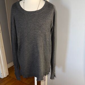 Philosophy Gray Cardigan with Gold Buttons